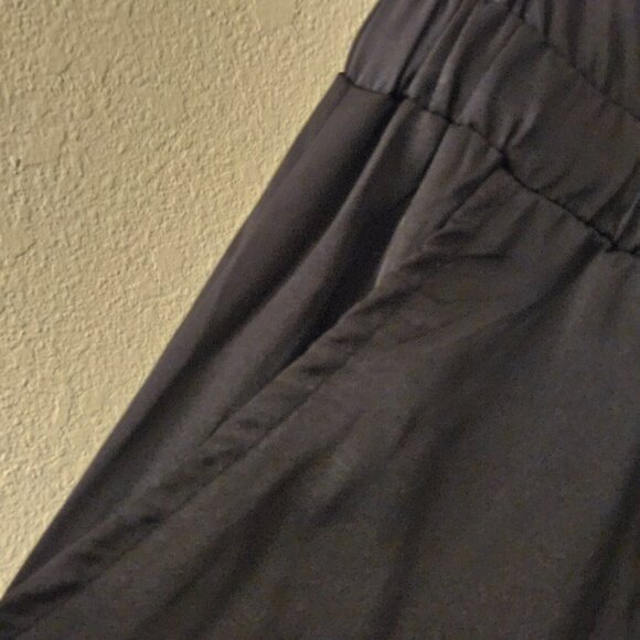 Vici Black Strapless boho wide leg pockets jumpsuit Romper Silky L - Picture 14 of 16